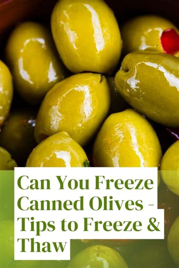 How do you freeze canned black olives?