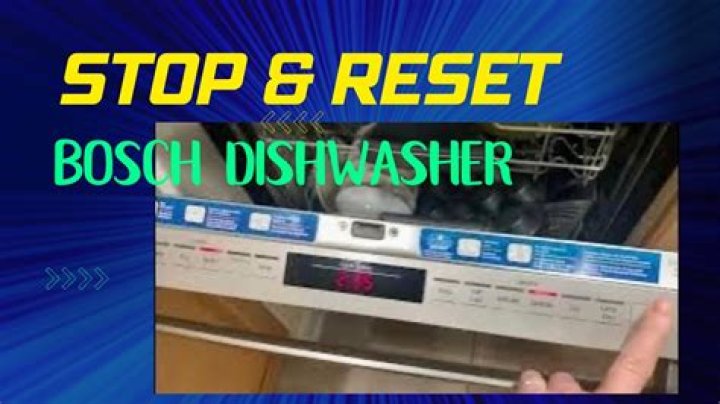 How do you reset a Bosch Serie 4 washer?