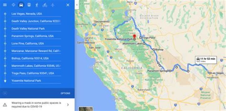 How far is mammoth from Yosemite?