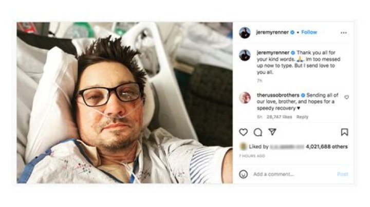 
How is Jeremy Renner doing now? Social media users shower support as actor shares health update 