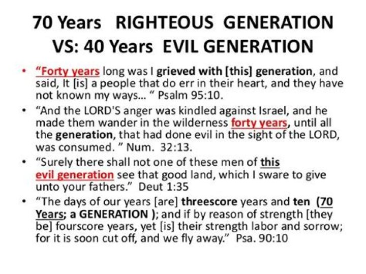 How long is a generation in the Bible?