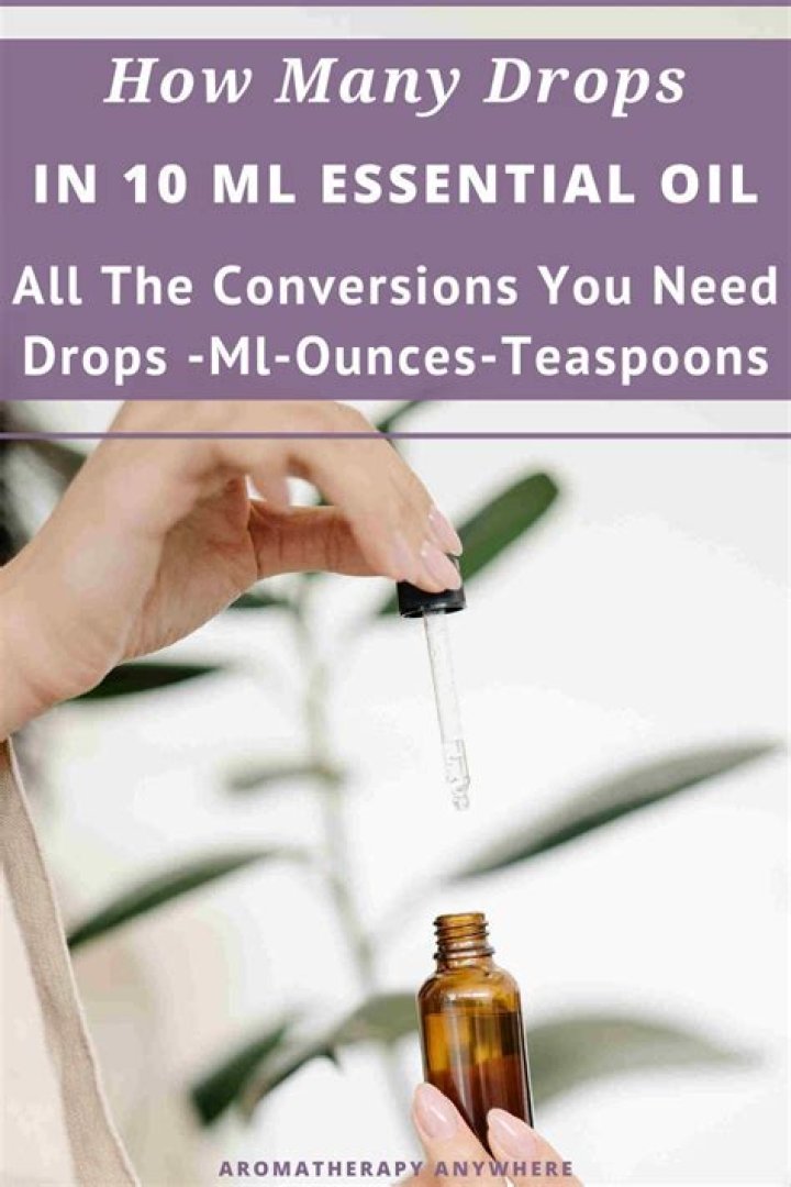 How many drops are in 5 oz of essential oil?