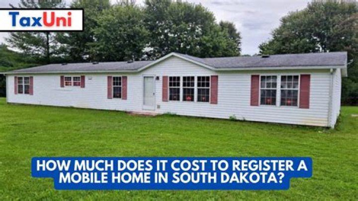 How much does it cost to register an RV in South Dakota?