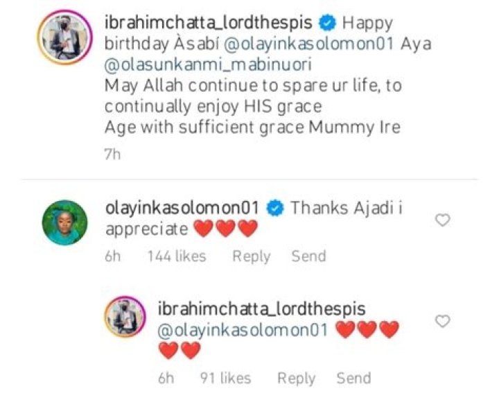 
Ibrahim Chatta Celebrates His Babymama, Olayinka Solomon After Years Of Separation 