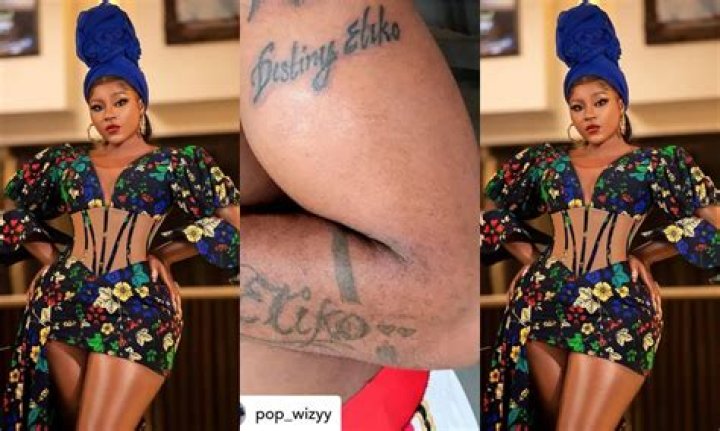 
“Marry Him It’s Worth It”, Uche Ogbodo, Others React As Destiny Etiko’s Fan Tattoos Her Full Name On His Hand 