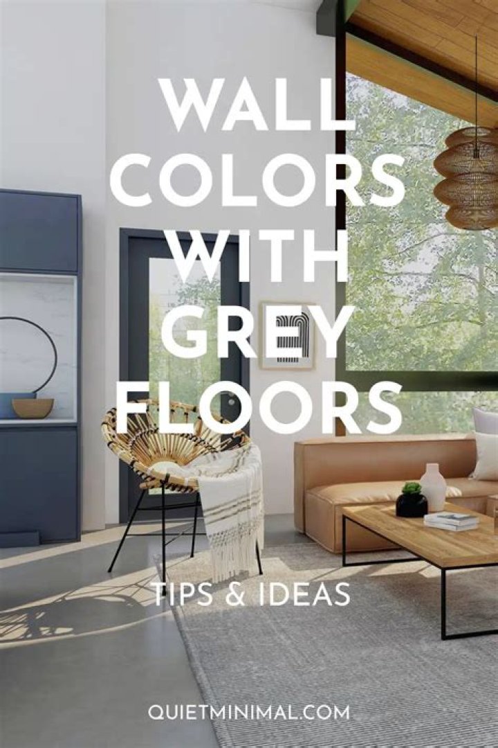 What colors go good with gray flooring?