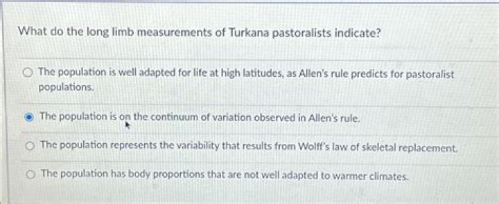 What do the long limb measurements of Turkana pastoralists indicate?