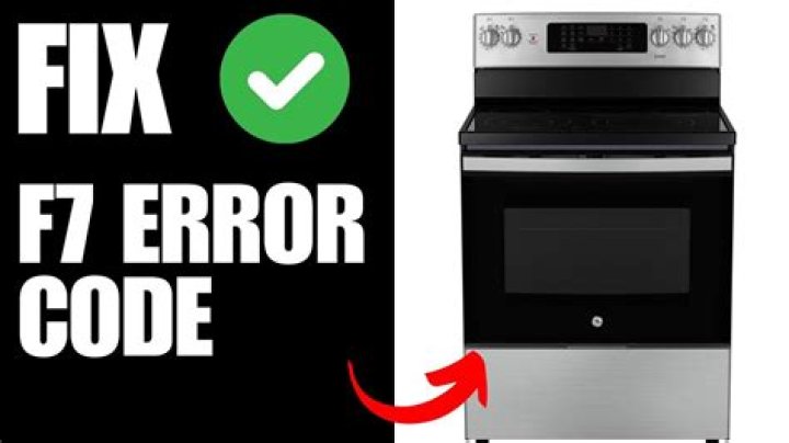 What does f7 mean on my Frigidaire stove?