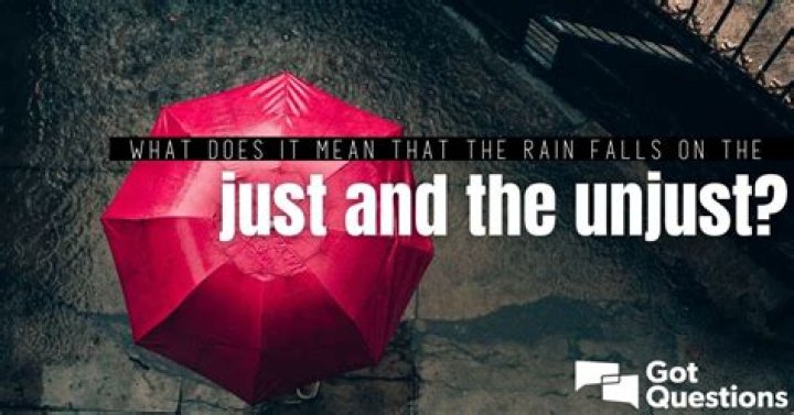 What does it mean that the rain falls on the just and the unjust?
