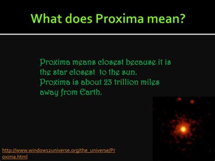 What does Proxima mean?