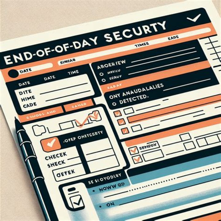 What form is used for end of day security checks?