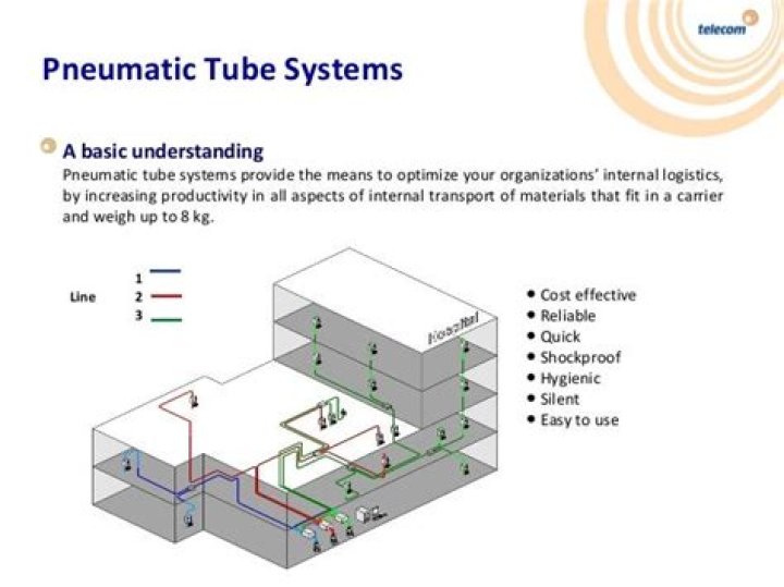 What is a hospital pneumatic tube system?