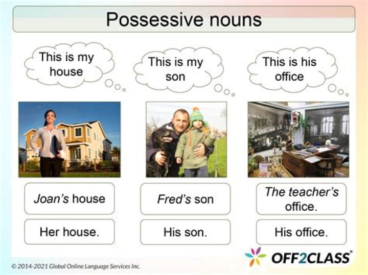 What is the possessive noun for child?