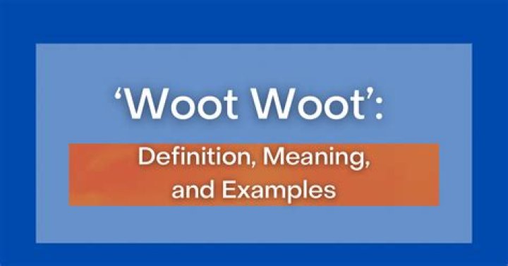 What is Woot Woot in slang?