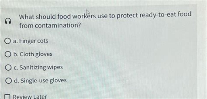 What should food service workers use to pick up ready to eat food?